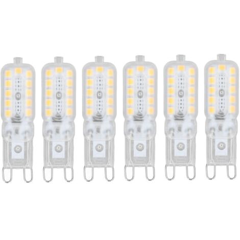 6 pièces G9 LED ampoule 5W couvercle Transparent 22LED variable G9 ampoule pour plafonnier applique murale lampe de table blanc naturel 220-240V