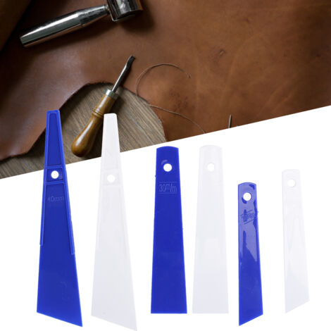 6 Pièces Grattoirs à Colle pour Cuir, Outils de Sculpture et Accessoires de Travail du Cuir