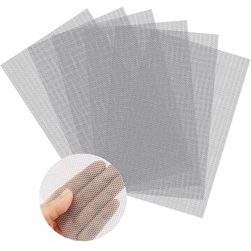 6 Pièces Grillage en Acier Inoxydable Maille Fine 1mm & 18 Maille Fine Moustiquaire Tissu en Fil d'Acier 20 30CM pour Garde de Sécurité Jardin-