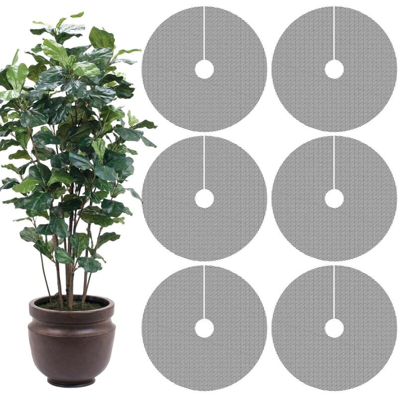 6 Pièces Grille de Protection pour Pot de Fleurs, 30cm Couvercle de Protection du Sol pour Pots de Fleurs, Protector Contre Les Chats, Protège la