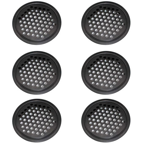 6 Pièces Grille de Ventilation en Acier Inoxydable, Grille de Ventilation L'armoire- 60 mm Grille Ventilation Ronde Peut être Utilisé Dans le Garage, Salle de Bain la Chambre