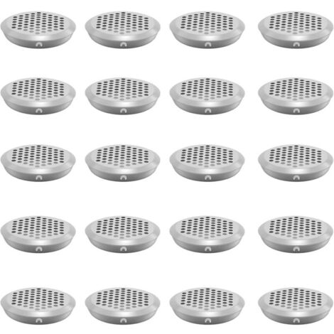 6 Pièces Grille de Ventilation en Acier Inoxydable, Grille de Ventilation L'armoire- 60 mm Grille Ventilation Ronde Peut être Utilisé Dans le Garage, Salle de Bain la Chambre
