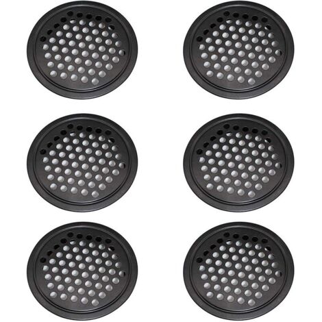 6 Pièces Grille de Ventilation en Acier Inoxydable Grille de Ventilation pour Garde-Robe - Grille de Ventilation de 60mm Grille de Ventilation Ronde pour Cuisine-Fei Yu