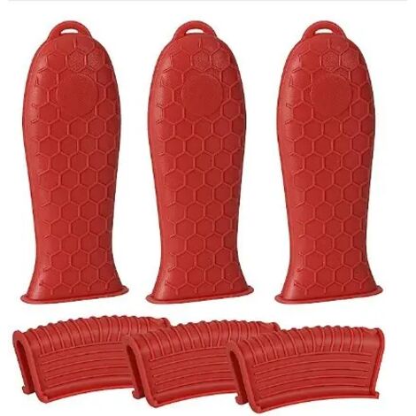 6 pièces Housse de Poignée Latérale pour Casserole Manchon pour Poignée de Casserole Housse Isolante Thermique de Isolante pour Ustensiles de Cuisine