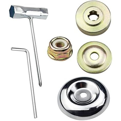 6 Pièces Kit Ecrou Tete Debroussailleuse Universelle Rechange Fixation écrou Lame Boîte pour Jardin Tondeuse à Gazon Brosse Cutter -
