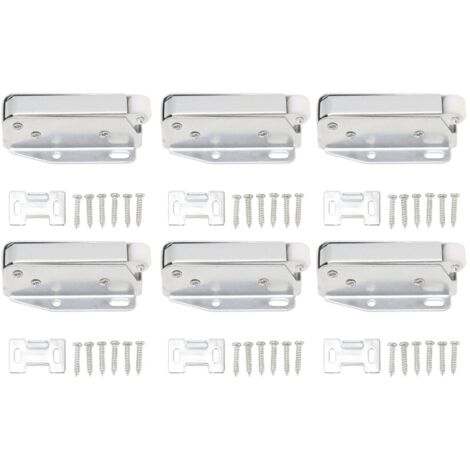 6 Pièces Loquet à Ressort Pousser pour Ouvrir le Matériel de Loquets de Porte de Serrure de Rebond pour le Placard D'armoire
