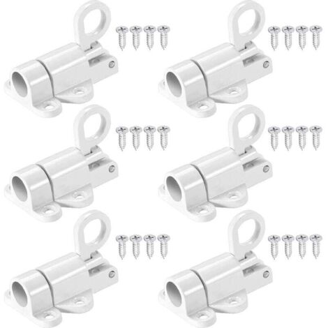 6 Pièces Loquet de Porte Automatique Verrou de Porte Verrouillage Fenêtre avec 24 Vis Verrous Automatiques de Sécurité pour Fenêtre Porte Sécurité Anneau