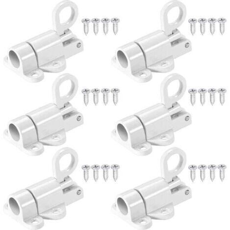 6 Pièces Loquet de Porte Automatique Verrou de Porte Verrouillage Fenêtre avec 24 Vis Verrous Automatiques de Sécurité pour Fenêtre Porte Sécurité Anneau