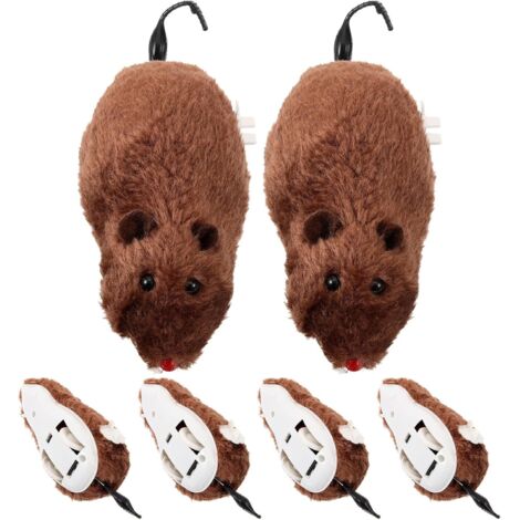 6 Pièces Mécanique Souris Remonter Peluche pour Chats Actif Stimulant Santé