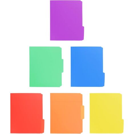 6 pièces Organisateur de Dossiers Couleur Mixte Porte-documents Plastique