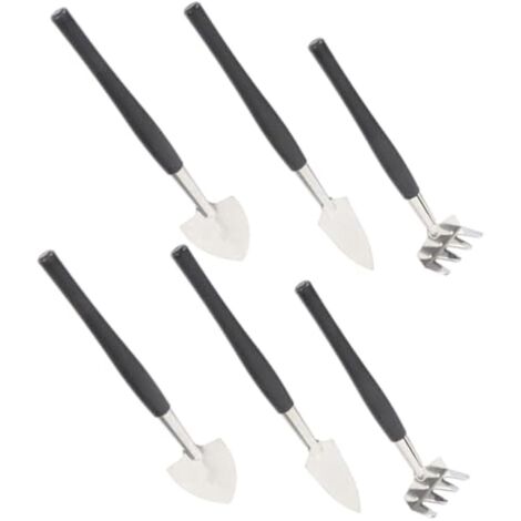 6 Pièces Outils de Jardin Miniatures en Acier Inoxydable pour Plantes, Succulentes, Bonsaï et Herbes