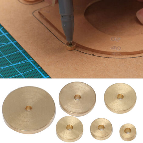6 Pièces Outils de Maroquinerie en Laiton pour Travail du Cuir, Perforation et Marquage