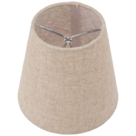 6 Pièces Petit Abat-jour Clip sur Ampoule Ensemble pour Ampoules Candélabres, Abat-jour en Tissu de Lin pour Applique Murale Lustre de Table
