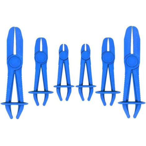 6 Pièces Pince Durite Carburant,Pinces Tuyaux,Pinces pour Tuyaux Flexibles,Outil de Serrage pour Tuyaux Flexibles,Pince à Collier de Serrage,pour Tuyaux de Frein,Tuyaux de Carburant (Bleu)