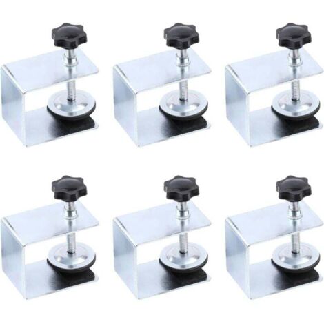 6 Pièces Pince en C en Galvanisé, Serre-Joints C Réglables, Support de Fixation en C pour Travail Bois Bricolage, Soudage, Facile à Installer