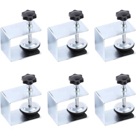 6 Pièces Pince en C en Galvanisé, Serre-Joints C Réglables, Support de Fixation en C pour Travail Bois Bricolage, Soudage, Facile à Installer