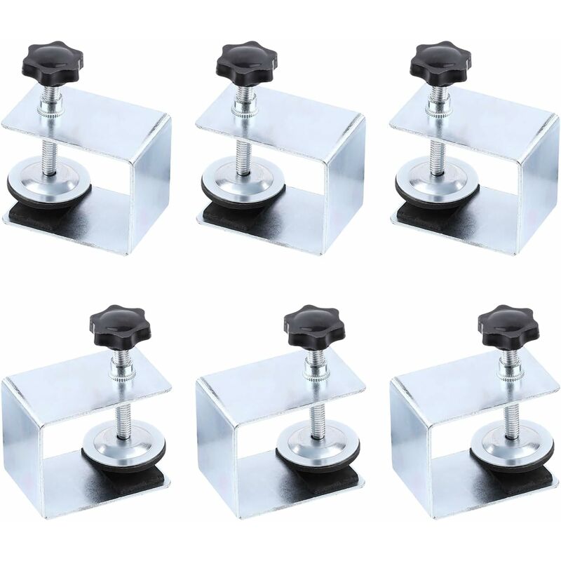 6 Pièces Pince en c en Réglables, Serre Joint c, Serre-joints à Barres en c en Galvanisé, pour Travaux de Construction, Fait à la Main, Outils de