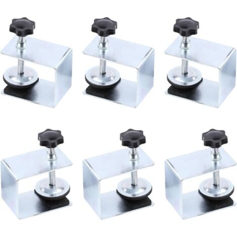 6 Pièces Pince en C en Réglables, Serre Joint C, Serre-joints à Barres en C en Galvanisé, pour Travaux de Construction, Fait à la Main, Outils de Travail du Bois