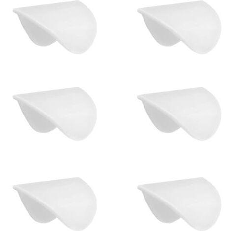 6 Pièces Poignées de Porte Adhésives, Poignées de Tiroir D'armoire Adhésives, Poignées de Porte de Balcon pour Portes, Fenêtres, Armoires, Tiroirs, Blanc