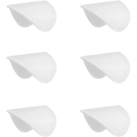 6 Pièces Poignées de Porte Adhésives, Poignées de Tiroir D'armoire Adhésives, Poignées de Porte de Balcon pour Portes, Fenêtres, Armoires, Tiroirs, Blanc