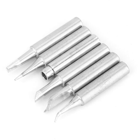 6 pièces pointes de soudure en cuivre pour fer à souder, diamètre 6.25mm, remplacement longue durée