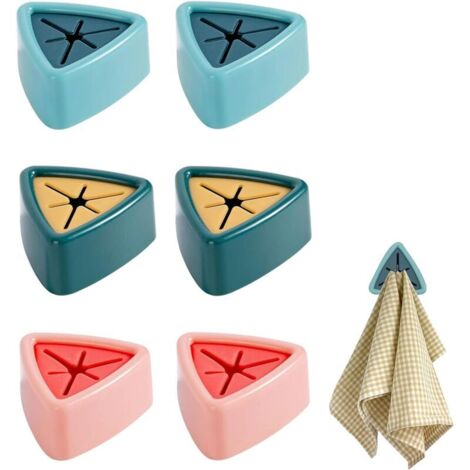 6 Pièces Porte Accroche Torchon Cuisine,Accroche Serviette,Porte Serviette Adhesif, Autocollant Sans Perforation, pour Salle De Bain Cuisine Salon