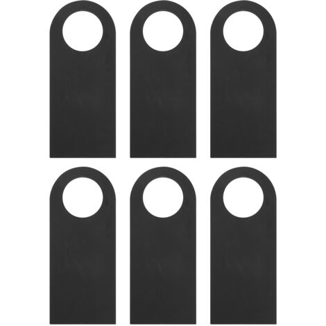 6 Pièces Porte‑Pancartes Réutilisables Mini Ardoises Bois Écologiques Double Face pour Chambre Hôtel