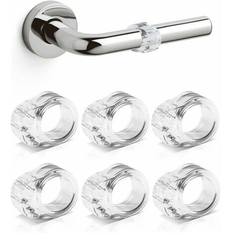 6 Pièces Protection Poignee Porte, Butées de Porte, Protège Poignée Porte Très Élastique, Protection des Murs et des Meubles, 18 mm