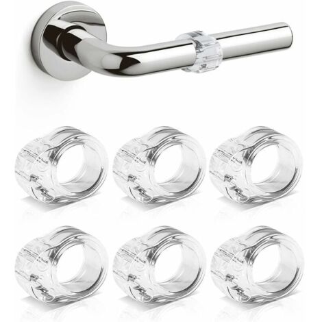 6 Pièces Protection Poignee Porte, Butées de Porte, Protège Poignée Porte Très Élastique, Protection des Murs et des Meubles, 18 mm-LIAIKI