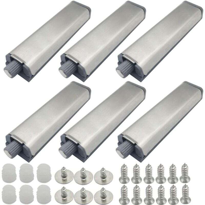6 Pièces Push to Open Aimant Porte Placard Push Open poussoir Placard Fermeture Magnétiques pour Armoire systeme Tampon Charnière Loquet Fermetures