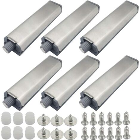 6 Pièces Push to Open Aimant Porte Placard Push Open poussoir Placard Fermeture Magnétiques pour Armoire systeme Tampon Charnière Loquet Fermetures Métal Loquet Magnetique