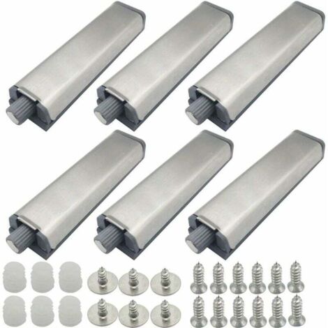 6 Pièces Push to Open Aimant Porte Placard Push Open poussoir Placard Fermeture Magnétiques pour Armoire systeme Tampon Charnière Loquet Fermetures Métal Loquet Magnetique