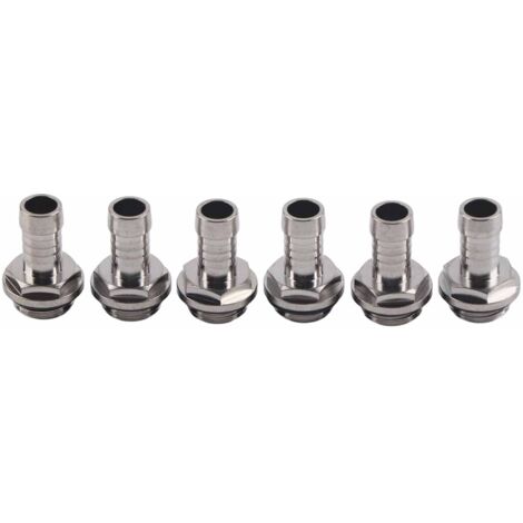 6 Pièces Raccords de Refroidissement PC à Double Contact Filetage G1/4 pour Tubes 9.2mm