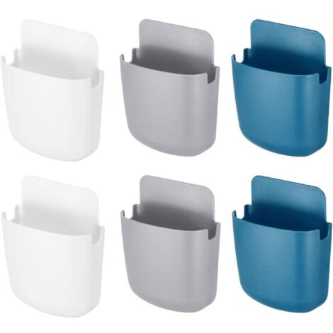 6 Pièces Range Telecommande Mural, Support Telecommande Mural Boîte Support Telecommande Mural pour Maison, Bureau, Téléphone Portable (3 Couleurs)