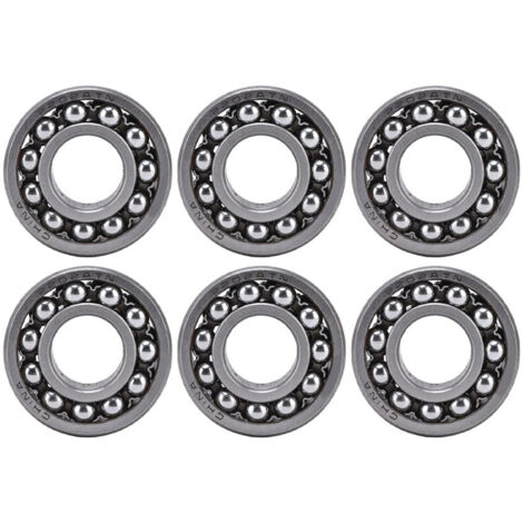 6 Pièces Roulement à Billes Auto-Alignant Double Rangée Contact Radial Accessoires Équipement Mécanique 2202