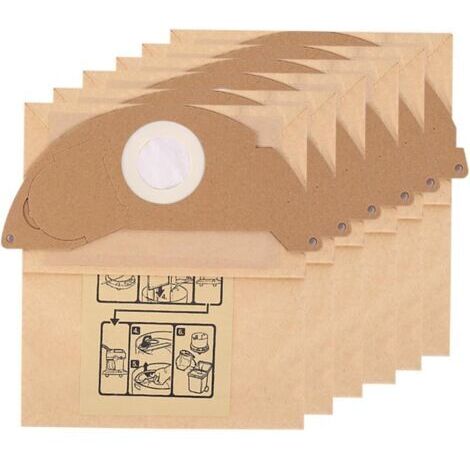 6 Pièces Sac Aspirateur pour Kärcher WD2 MV2 WD 2.200 A2003 A2004 WD2250 A2054 A2099 6.904-322.0