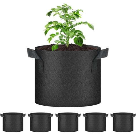 6 Pièces Sacs de Plantation en Tissu Non Tissé Sac à Plantes avec Poignées Sacs de Culture Réutilisable Sac Pomme de Terre Plantation pour Fleurs Plantes Legumes