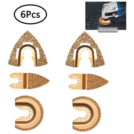 6 pièces Scie oscillantes en carbure de diamant pour Bosch Chicago Craftsman Dewalt Dremel Fein Genesis Harbor
