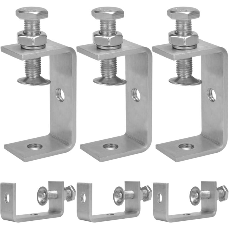 6 Pièces Serre Joints c 65mm, Pince c Robuste Acier Inoxydable 304 Réglable Plage de Serrage 35-60mm pour Soudage Charpentier Montage Domestique,