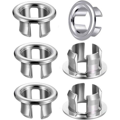 6 Pieces Sink Overflow Ring Sink Hole Overflow Cover Round Sink Overflow