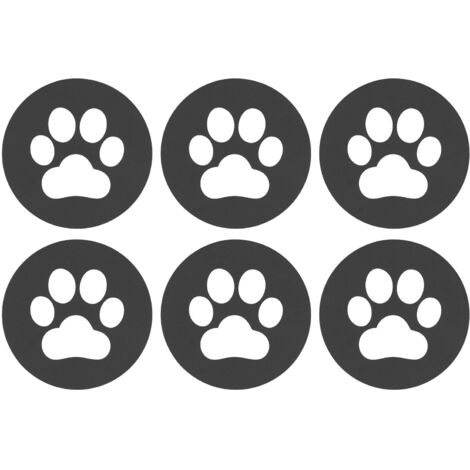 6 pièces Sous-verres Cartoon Animaux Style Nordique Anti-chaleur pour Table Basse Patte de Chat