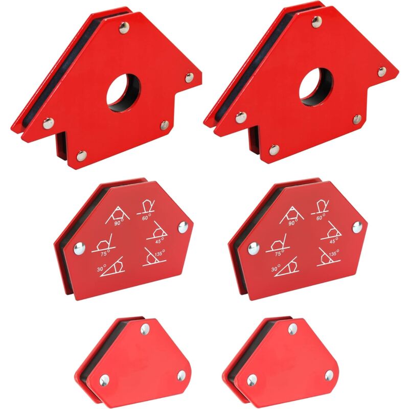 Laoa - 6 Pièces Support De Soudage Magnétique, Aimants de Soudure, Positionneur de soudage magnétique pour soudage électrique, Positionneur Soudure