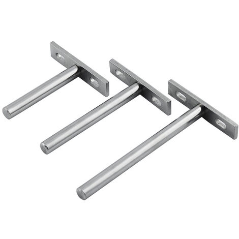6 Pièces Supports en Métal pour Étagère Flottante,3 Pouces Fixations Cachées Support Plateau Flottant Caché Support pour Support Mural