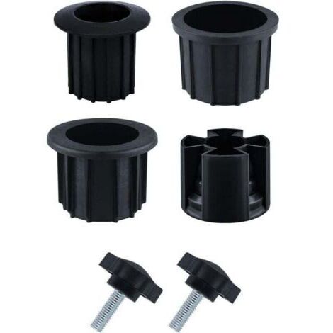 6 pièces Umbrella Stand Parts, Accessoires Pied Parasol avec Fil de Serrage Bouton Noir Accessoires Parasol de Terrasse pour Table de Terrasse Balcon Arrière-Cour (Noir)