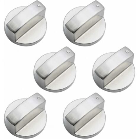 CYSLMUK 6 Pieces Universal Metal Control Knobs Gas Stove Knob 6mm universal control knobs stove knob for gas stove cooker oven hob