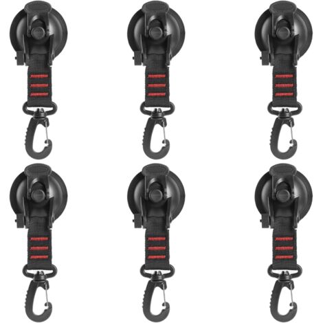 6 pièces ventouse sous vide robuste avec crochet, ventouses sous vide crochets pour serviette de douche de cuisine de salle de bain, ventouse de camping polyvalente
