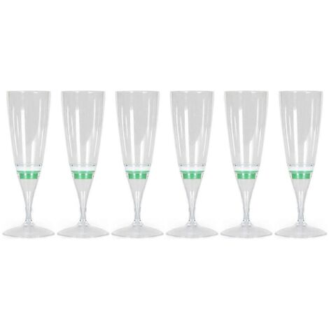 6 Pièces Verres à LED Colorés pour Champagne, Bière ou Vin - Effets Lumineux Festifs