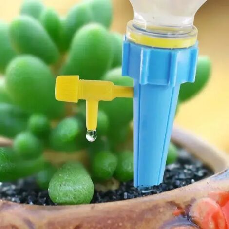 (6 pièces - Vert) Système d'irrigation goutte à goutte automatique, arrosage automatique réglable pour plantes à fleurs, serre et jardin. Dispositif de goutte à goutte automatique