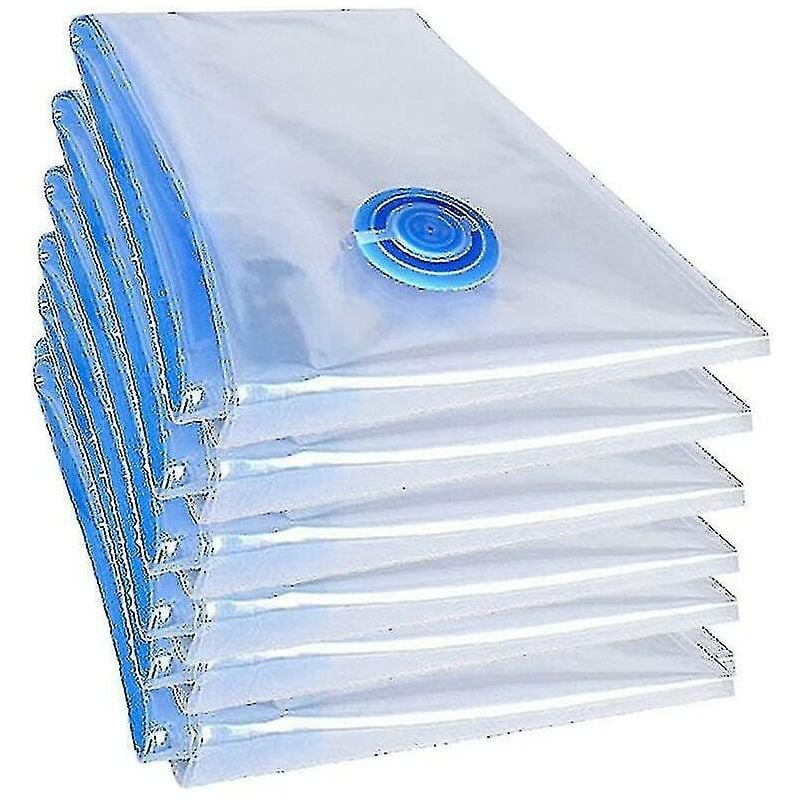 SNQ - 6 pièces Xxl sacs sous vide, couettes, ensemble aspirateur, sacs à vêtements 100x70cm
