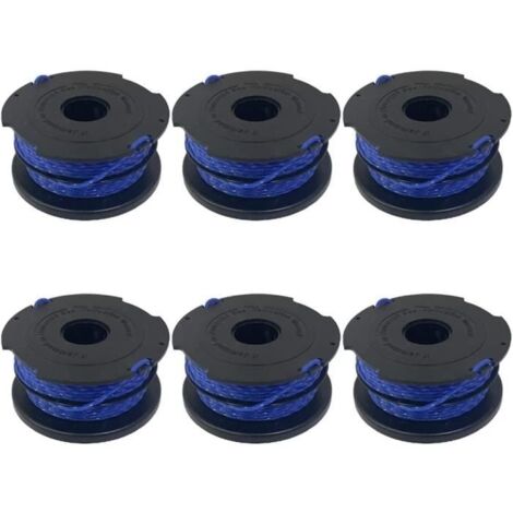 (6 Pièces.)Bobines pour débroussailleuse Black , Decker GL652 GL653 GL65 - Lot de 6 - Noir